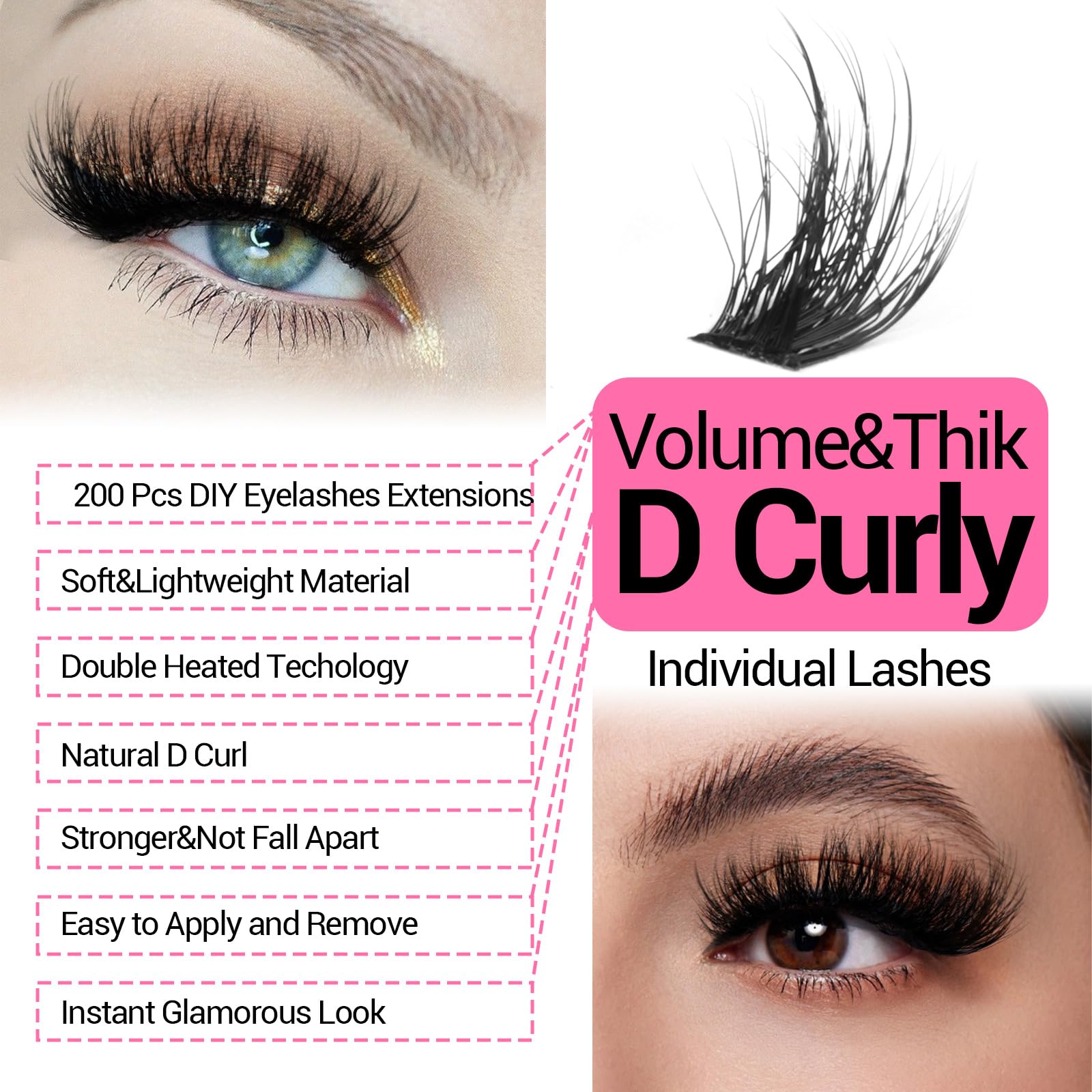 zanlufly lightweight, feather-like lashes for all-day comfort