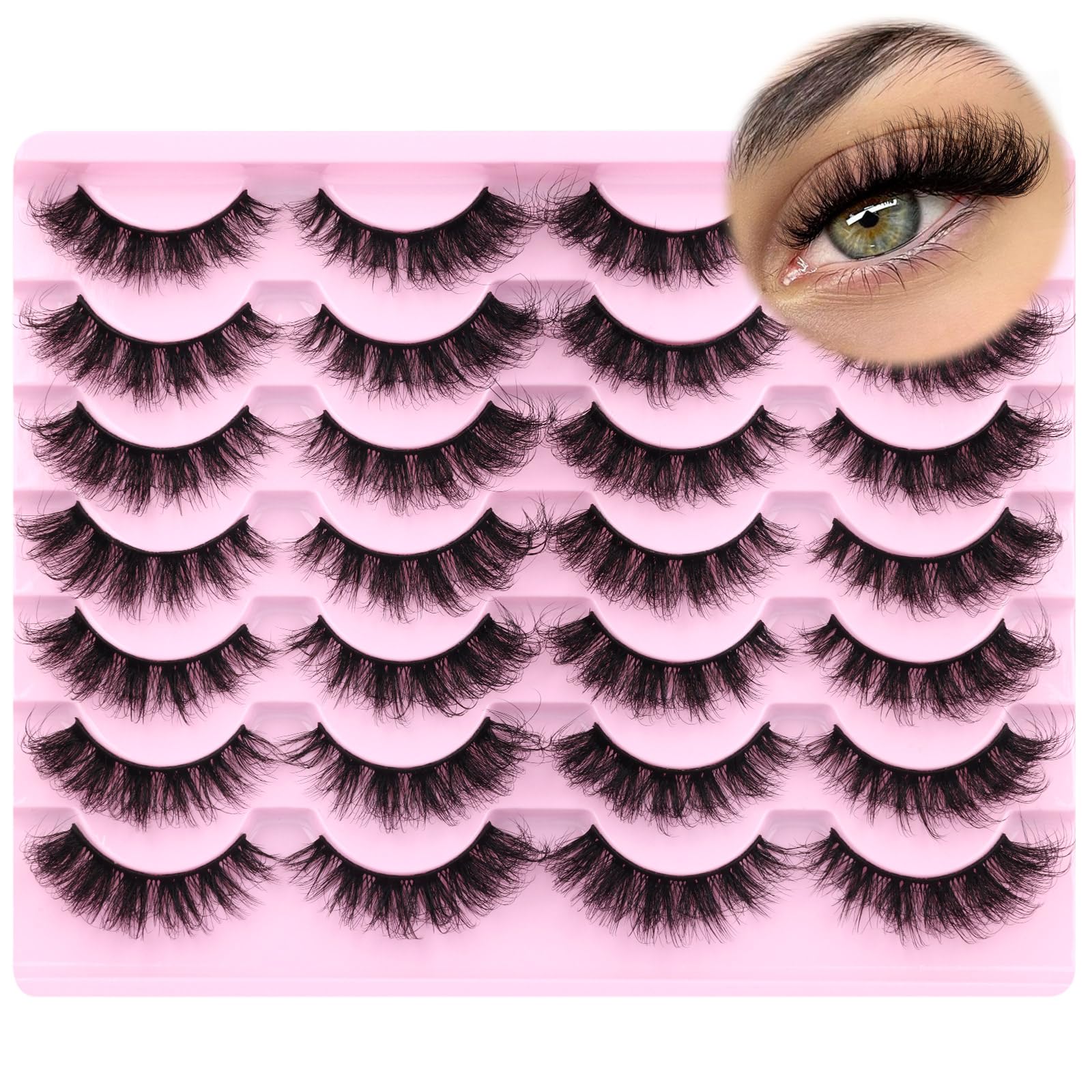 zanlufly mink lashes cat eye design for a bold daily look.