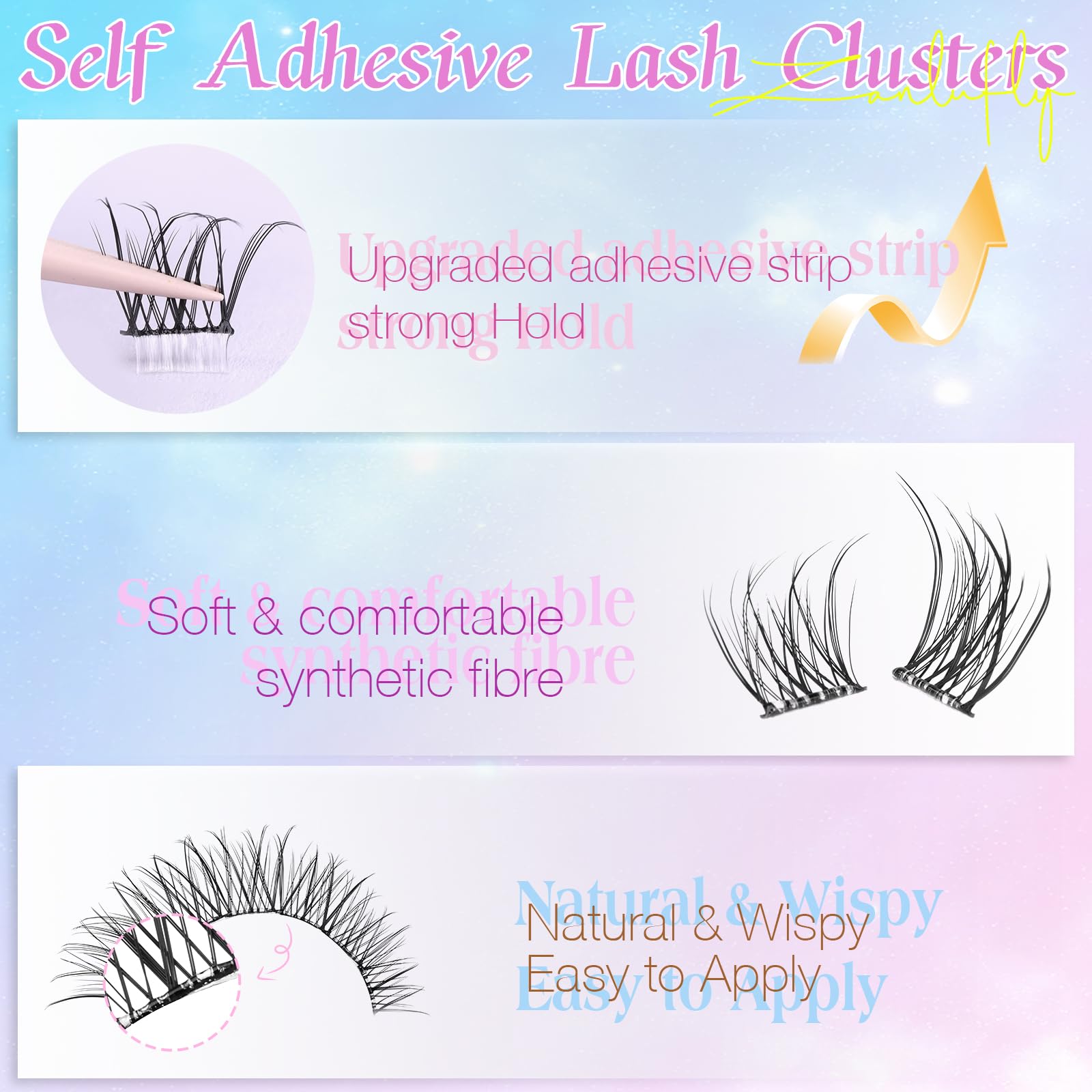 Zanlufly C-curly lashes show natural curl and volume