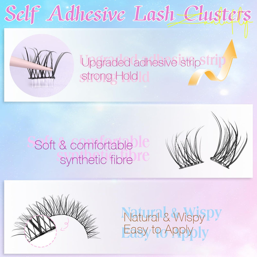 Zanlufly C-curly lashes show natural curl and volume