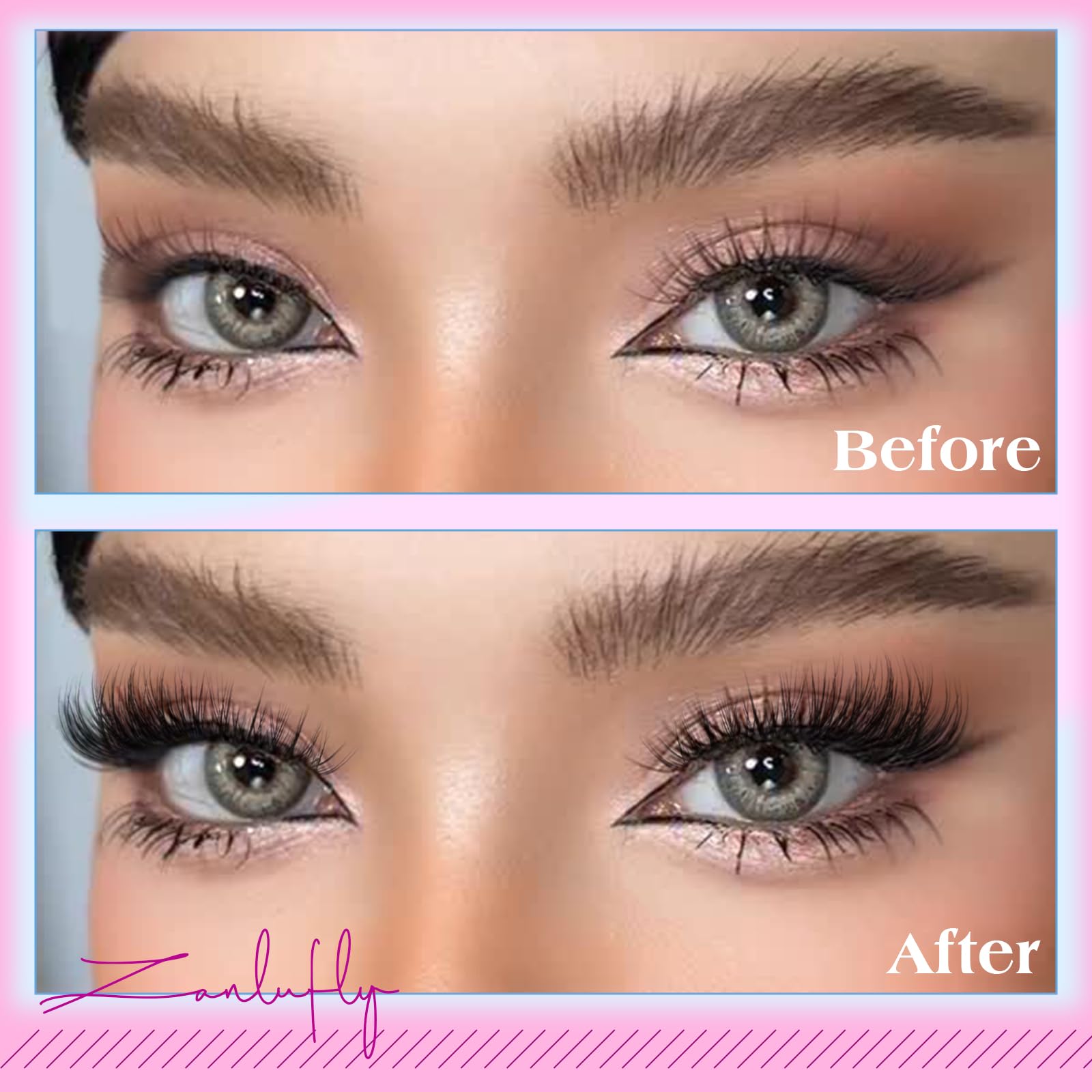 Zanlufly lashes length options 8-14mm
