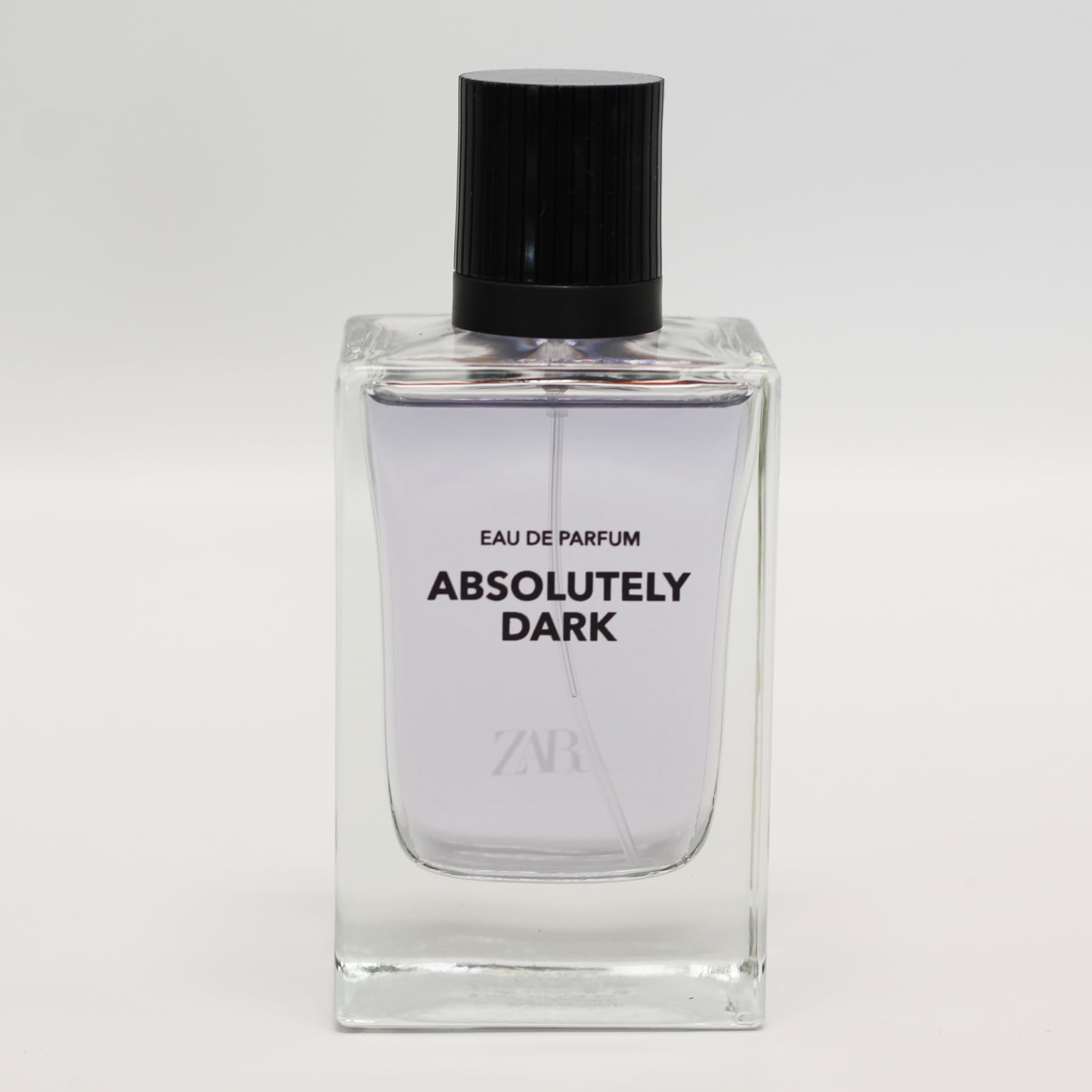 Zara Absolutely Dark packaging closeup highlighting premium presentation.