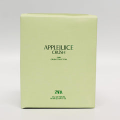 Zara Apple Juice Crush bottle in ambient setting, evokes a fresh and carefree vibe.