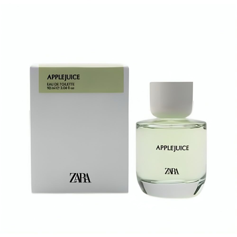 Zara Apple Juice EDT bottle front shows bright, refreshing fruit notes ideal for daily wear.