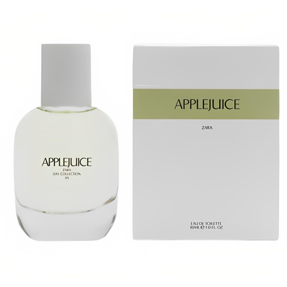Zara Applejuice EDT bottle front view highlighting a fresh floral vibe for daily wear