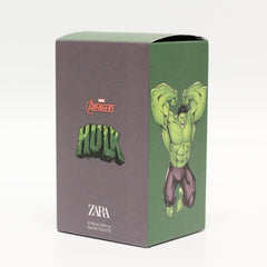 ZARA Avengirs Hulk EDT packaging on display, a collectible for superhero fans.