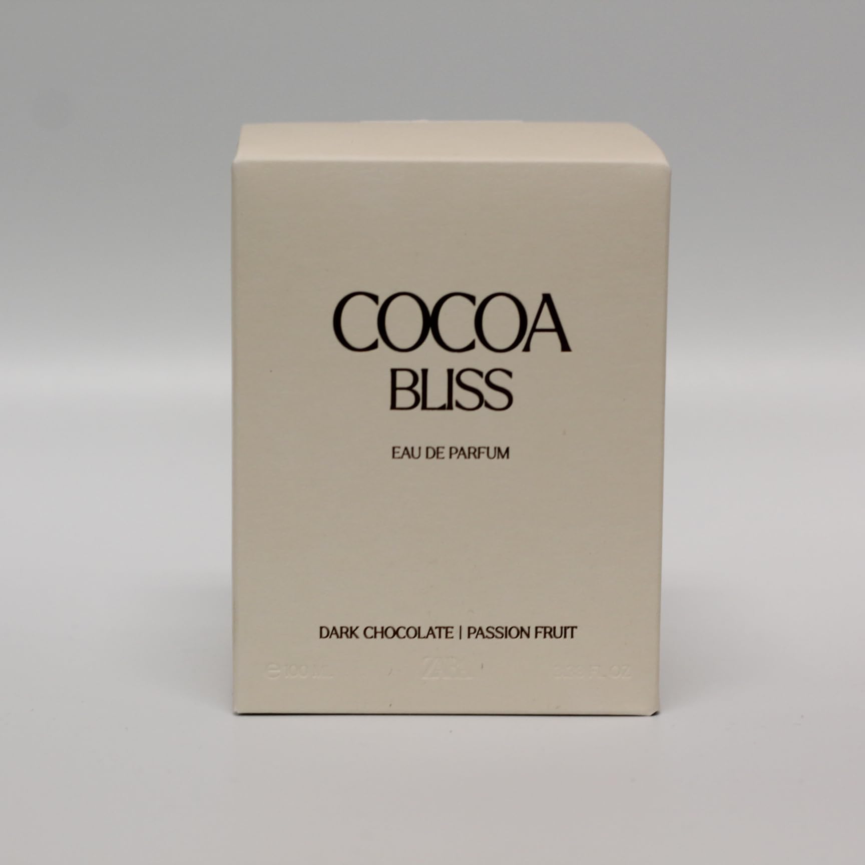 Zara Cocoa Bliss spray captures a bright opening of passionfruit and peach.