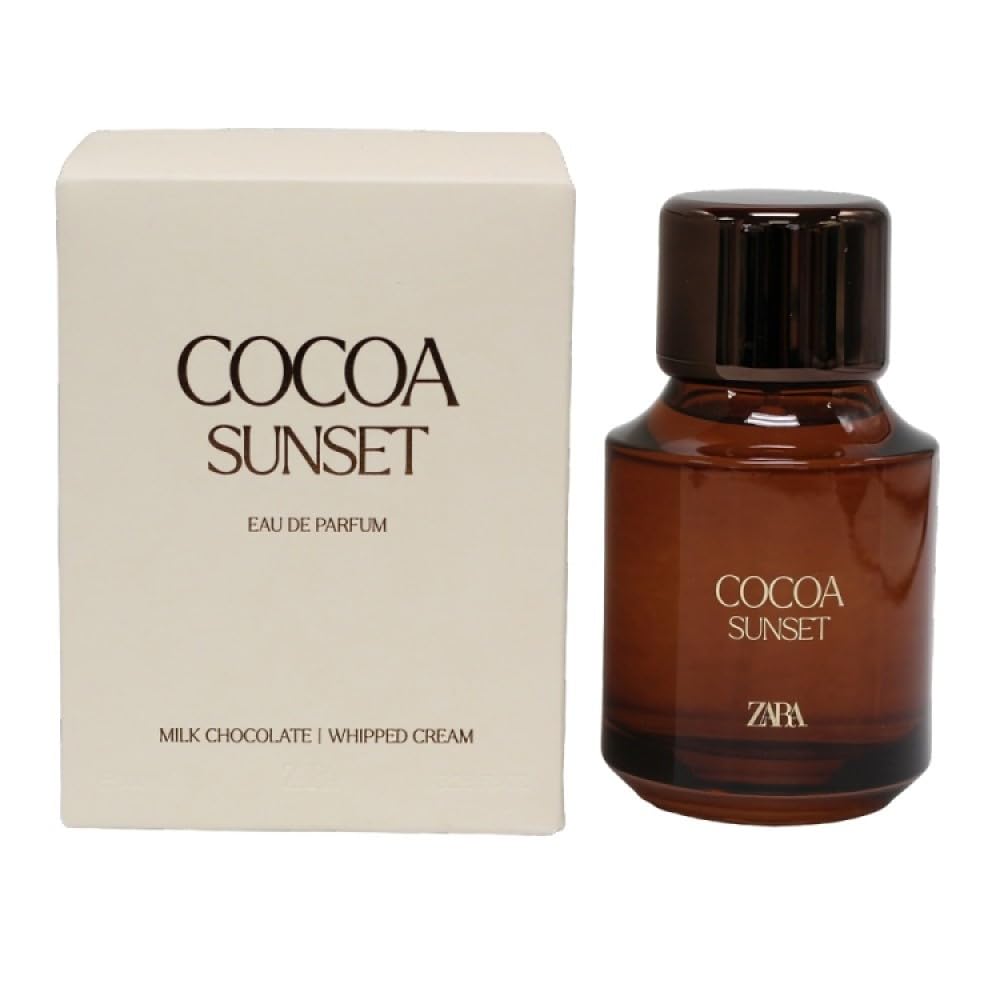 Zara Cocoa Sunset bottle front view, ideal for gifting and evening wear.