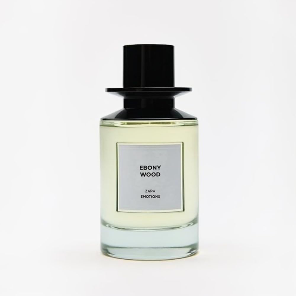 ZARA Ebony Wood EDP bottle cap close-up, premium packaging for daily wear.