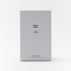 ZARA Ebony Wood EDP wood-tone note highlight, inviting warmth for evening wear.