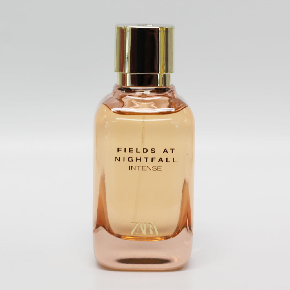 Zara Fields at Nightfall Intense packaging highlights premium 100ml bottle.