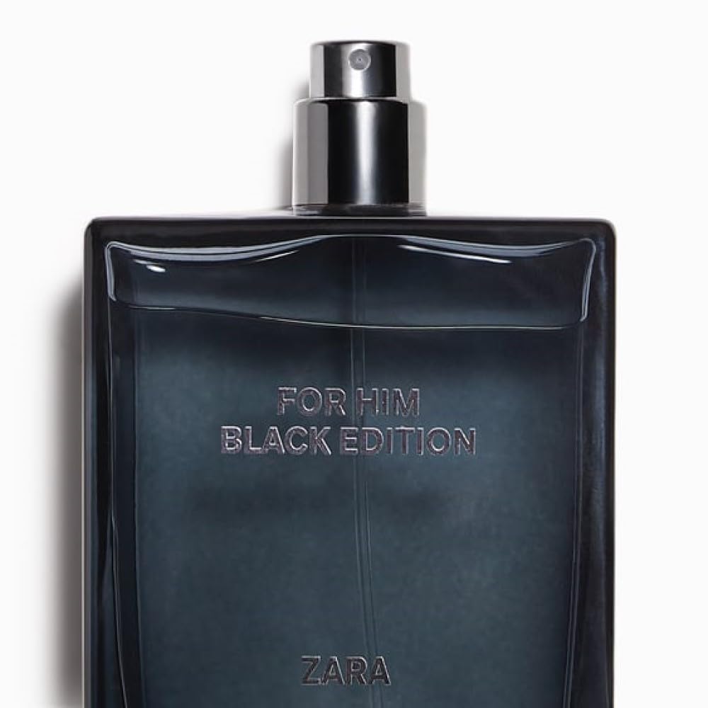 Zara For Him Black Edition packaging box, presenting a premium Eau de Toilette.