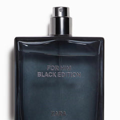 Zara For Him Black Edition packaging box, presenting a premium Eau de Toilette.
