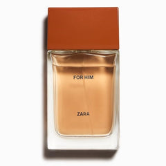 Zara For Him box packaging highlights premium presentation for gifting and display.