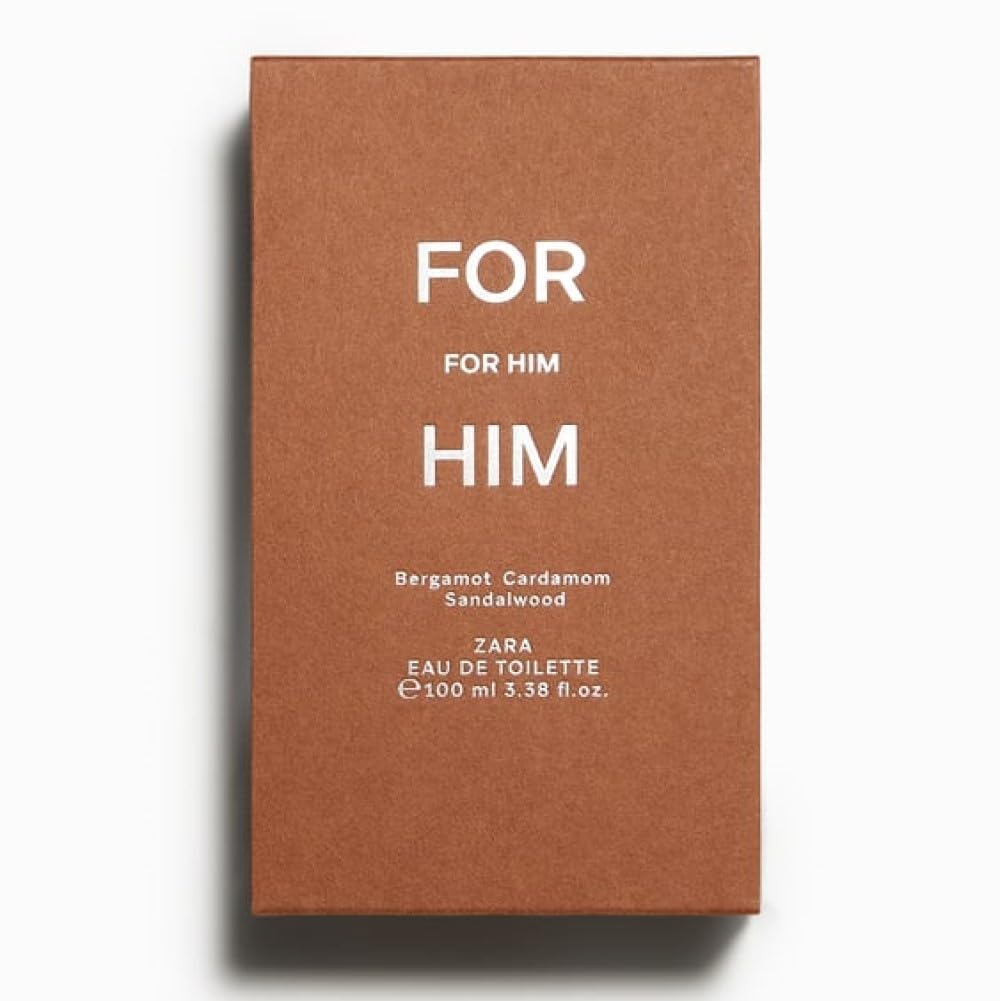 Zara For Him ingredient label underscores texture and notes like bergamot for everyday use.