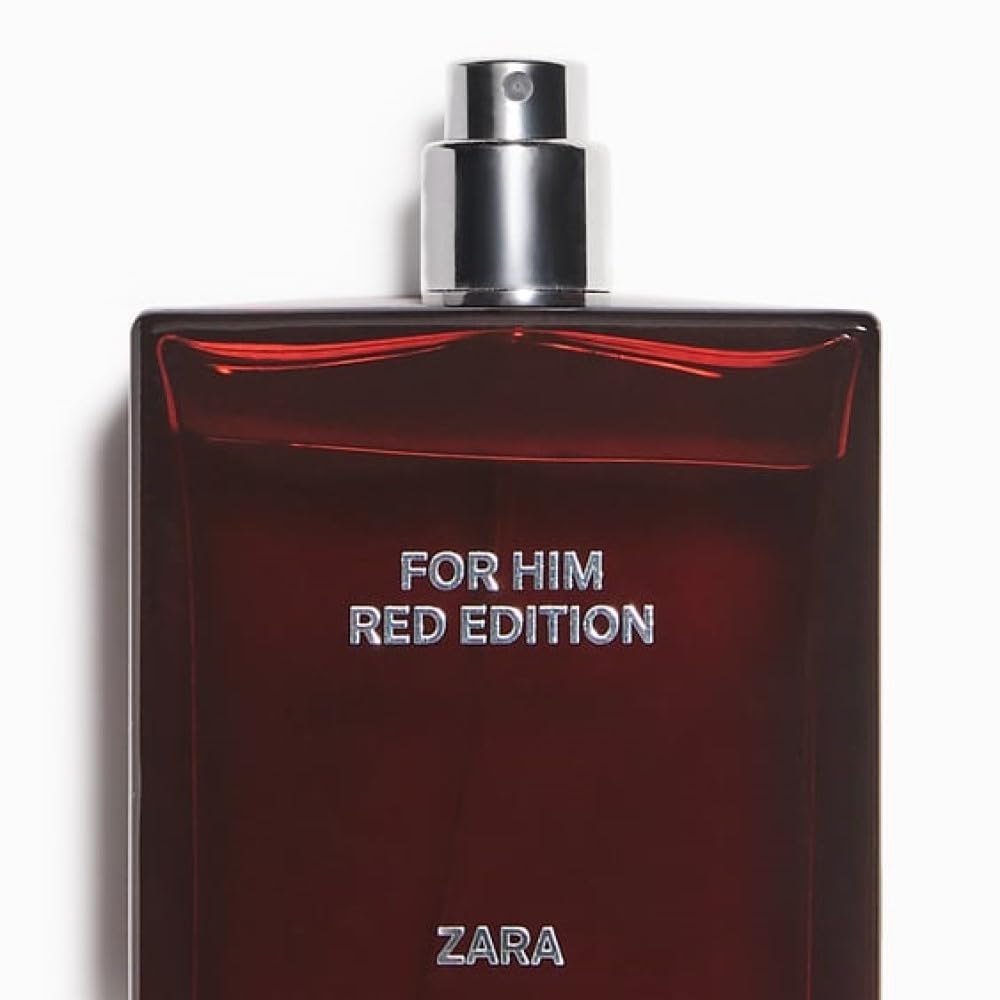 Zara For Him Red Edition cap detail, suggests modern warmth.