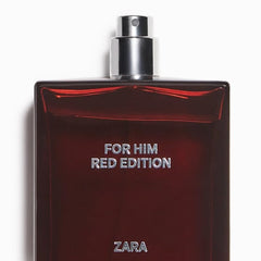 Zara For Him Red Edition cap detail, suggests modern warmth.