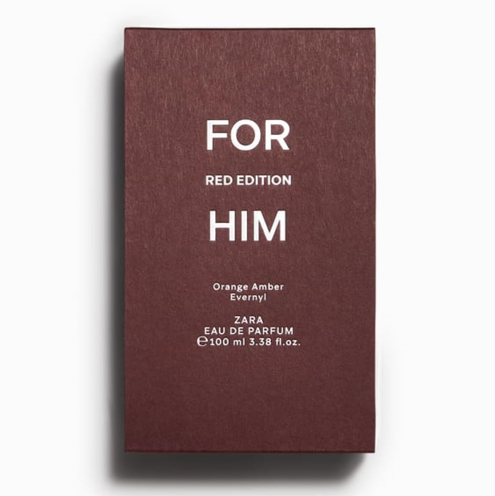 Zara For Him Red Edition packaging box, ideal gift-ready packaging.