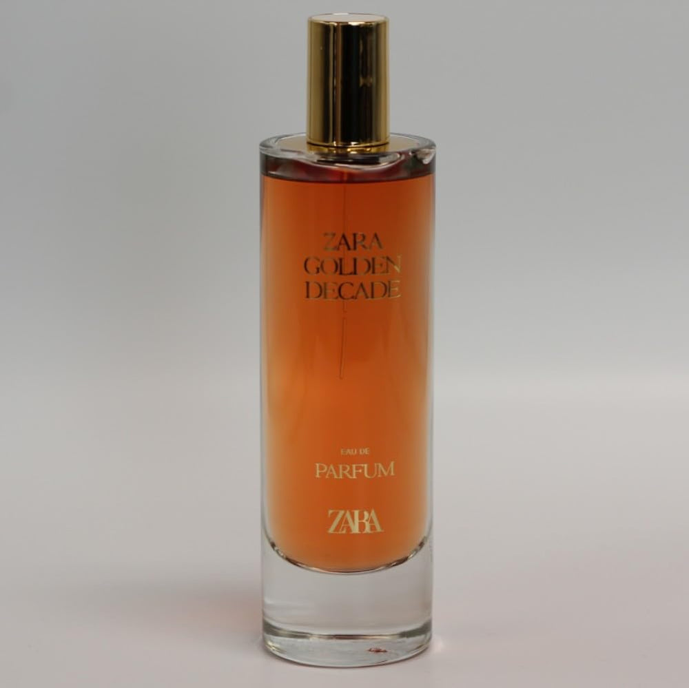Zara Golden Decade spritz application capturing fresh floral notes