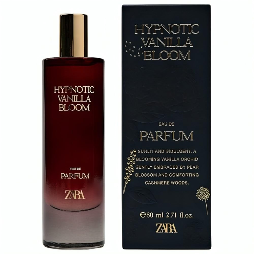 Zara Hypnotic Vanilla Bloom bottle close-up, ideal for elegant evening moments.