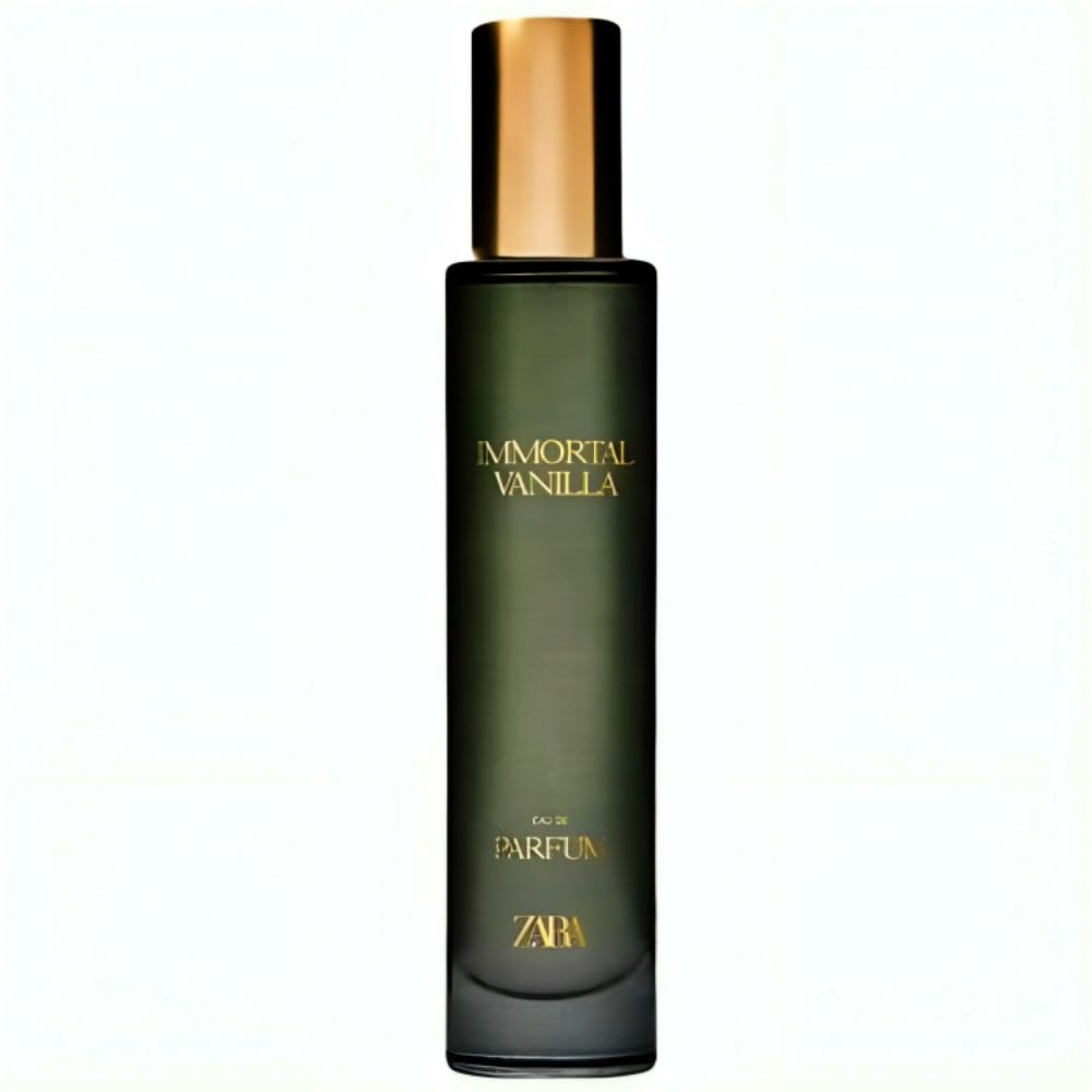 Zara Immortal Vanilla close-up highlights vanilla, caramel, and amber depth.