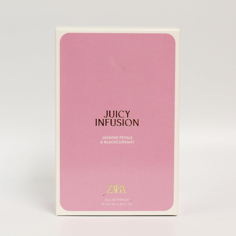Zara Juicy Infusion packaging box, gift-ready and stylish.