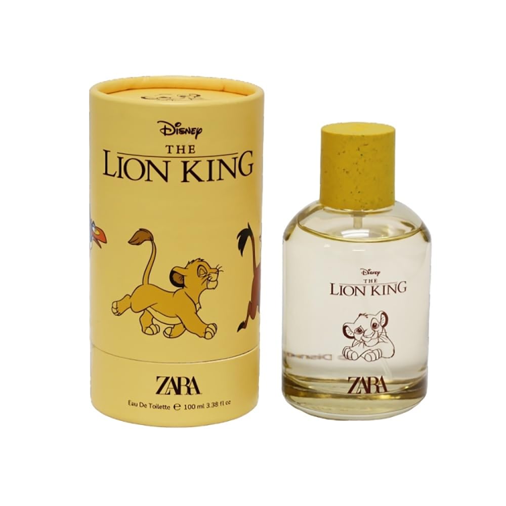 Zara Lion King Kids Perfume bottle front label; playful fruity-floral scent for adventures.