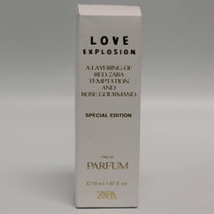 Zara Love Explosion Special Edition cap close-up highlights premium design ideal for upscale moments.