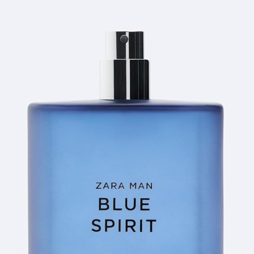 Zara Man Blue Spirit packaging box front, gift-ready presentation for special occasions.