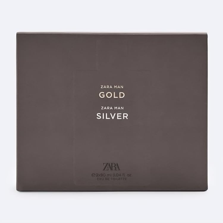 Zara Man Gold and Silver duo pack, gift-ready fragrance set