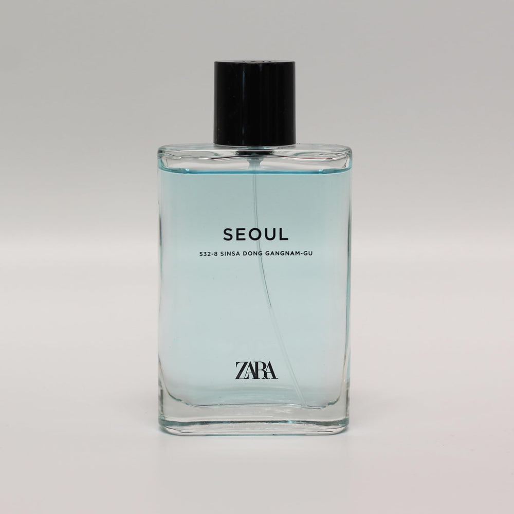 ZARA MAN SEOUL EDT 90 ml cap close-up, ideal for office and evenings.