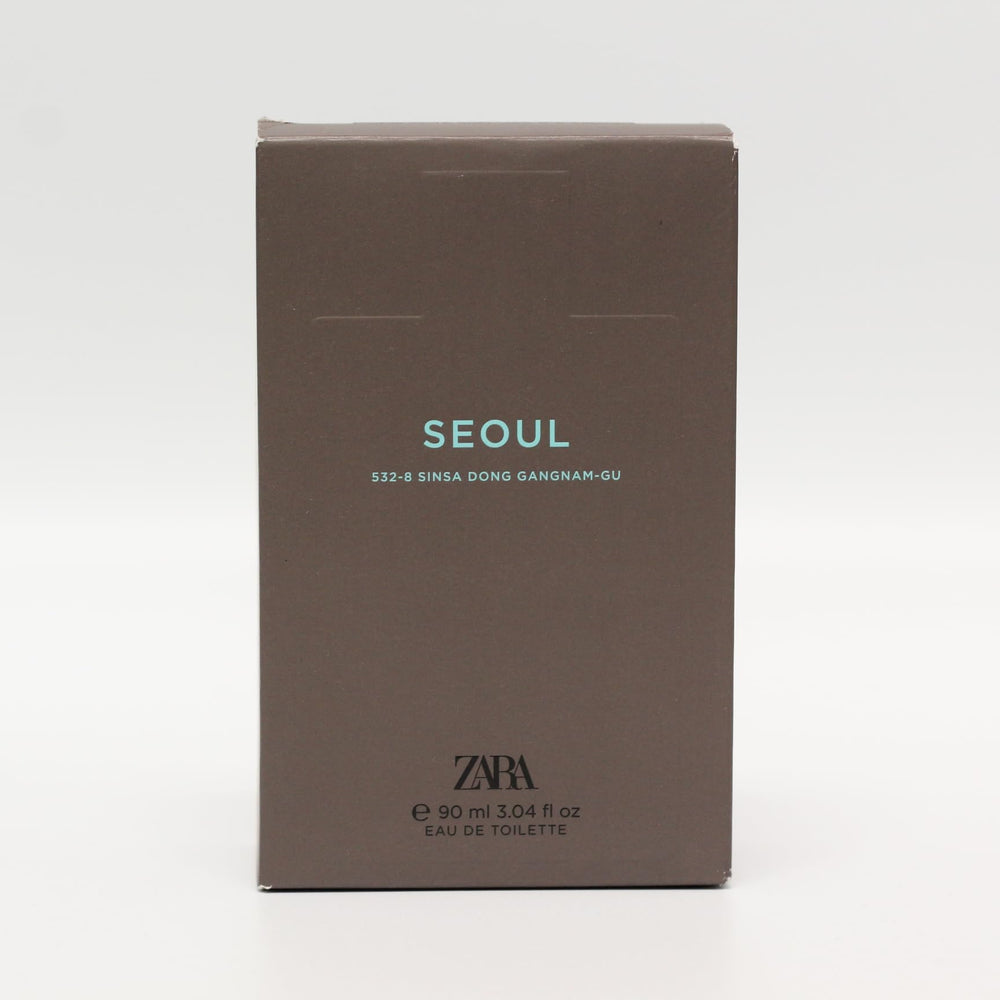 ZARA MAN SEOUL EDT 90 ml packaging box, great gifting option.