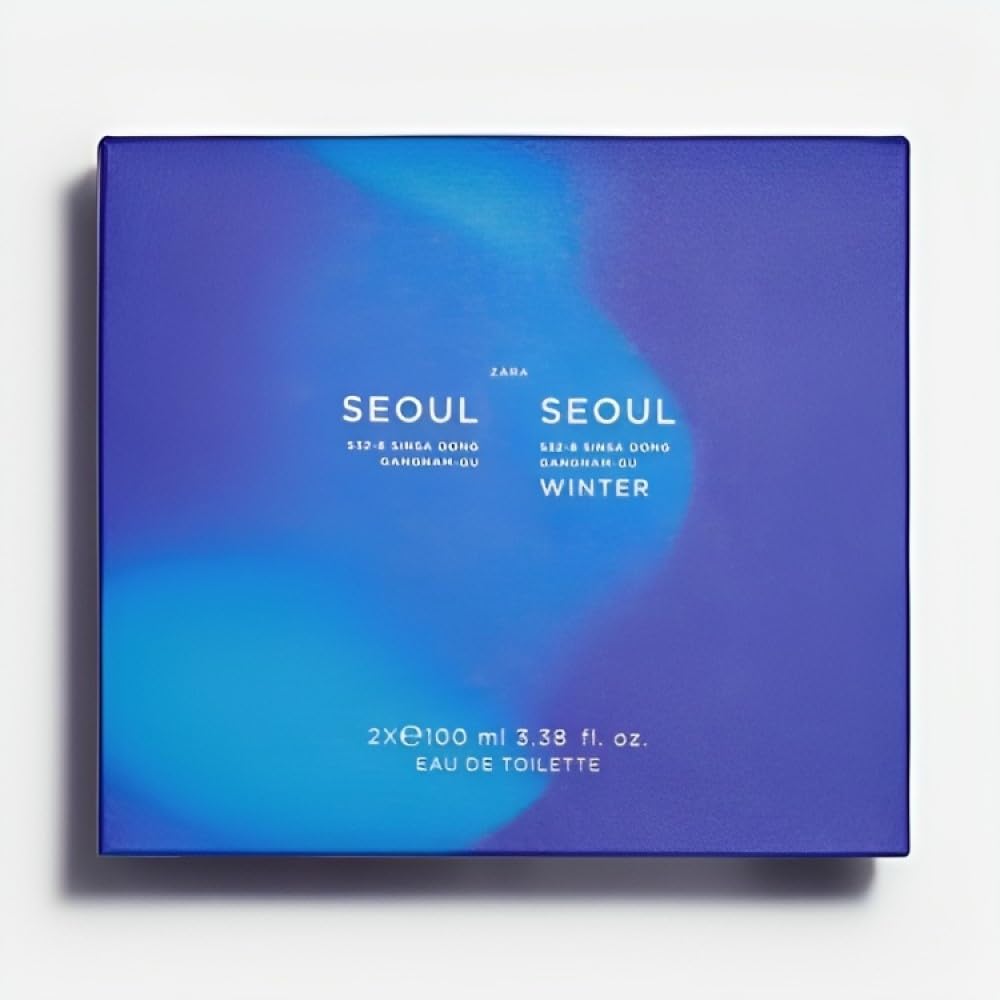 Zara Man Seoul Winter EDT bottle front view for winter versatility.
