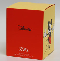 Zara Mickey Mause packaging closeup, playful design for boys