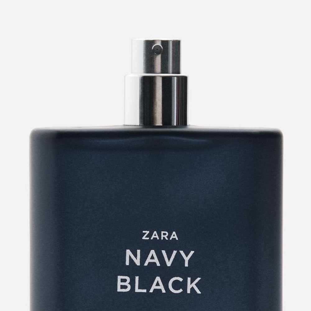 Zara Navy Black EDT base notes create a grounded, lasting impression.