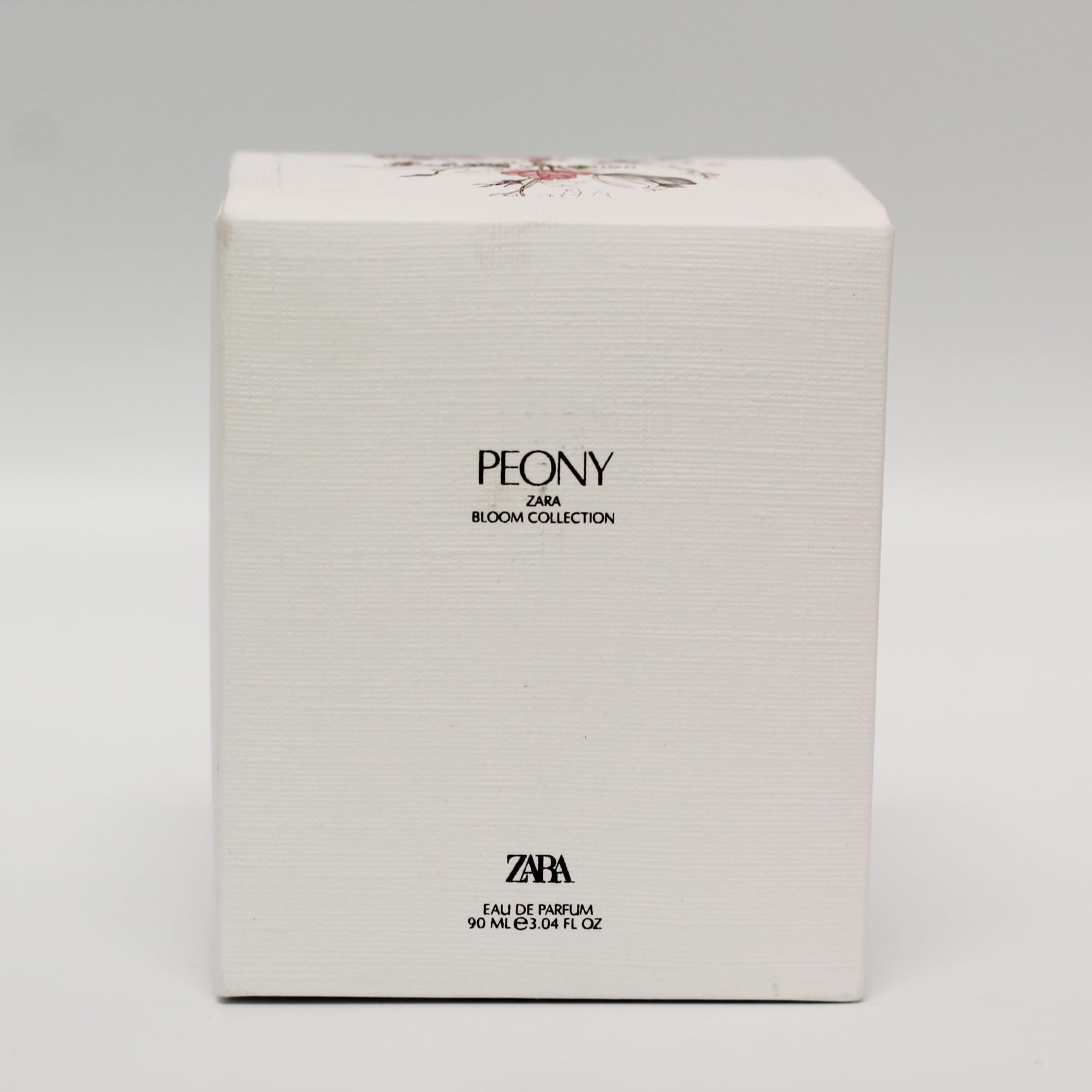 Zara Peony EDP base notes of vanilla and tonka for warmth