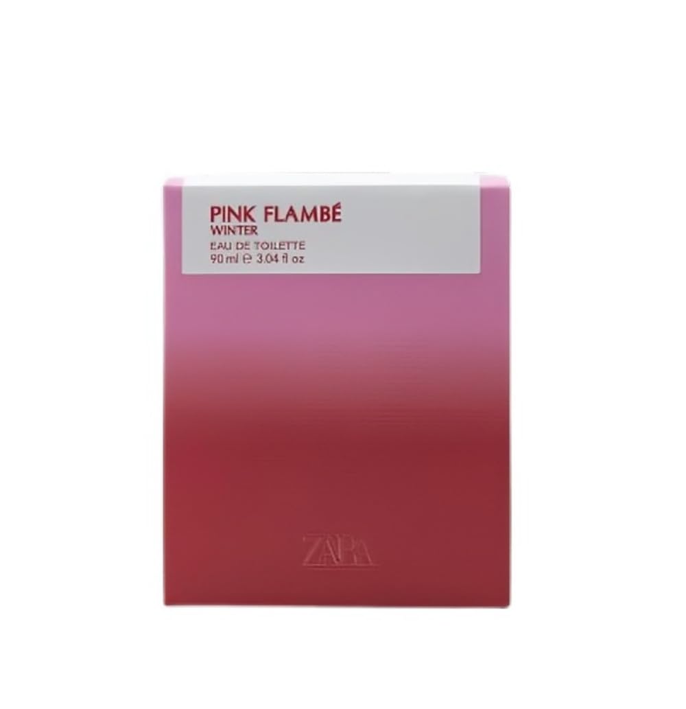 Zara Pink Flambé Winter full bottle on vanity suggests long-lasting fragrance for daily wear.