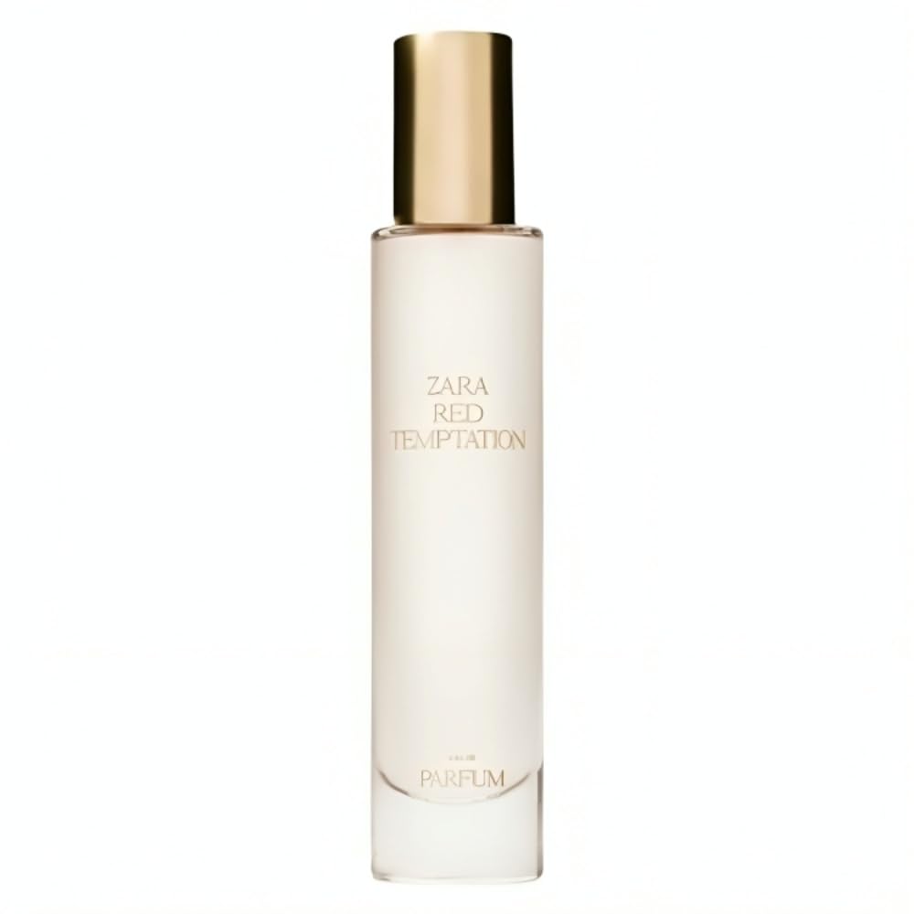 Zara Red Temptation EDP cap close-up emphasizing premium bottle design
