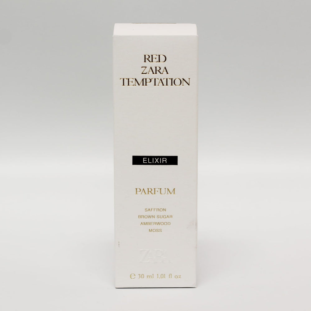 Zara Red Temptation Elixir Parfum jasmine heart reveals elegant femininity for evening wear.