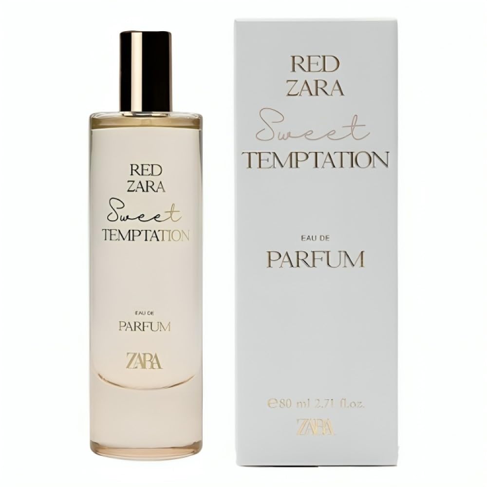 Zara Red Temptation Sweet bottle shot highlighting vanilla and tonka bean allure for daily sophistication