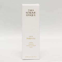 Zara Sublime Epoque packaging on display for gifting