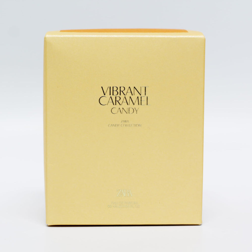 ZARA Vibrant Caramel Candy EDP outer box, a premium present for fragrance lovers.