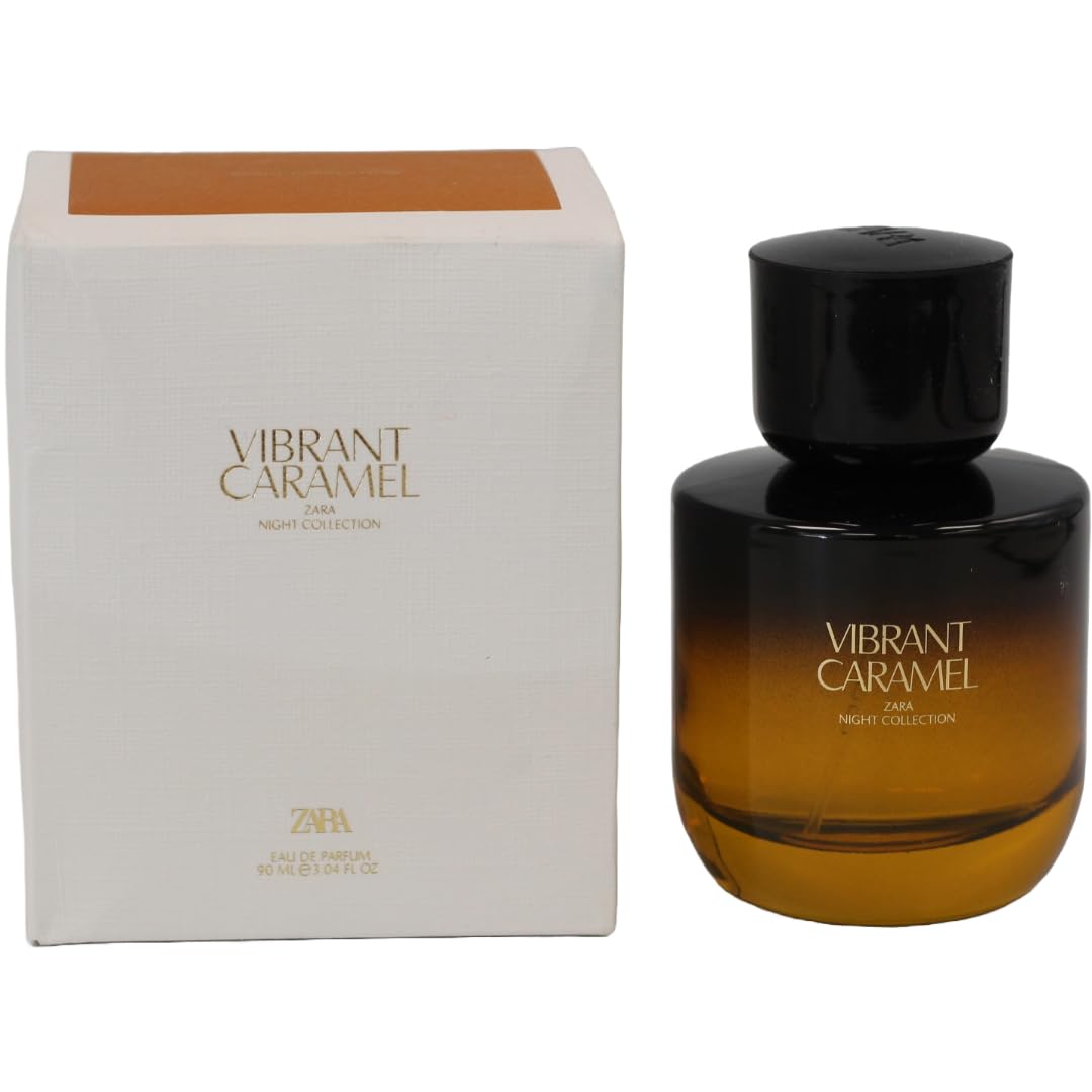 Zara Vibrant Caramel EDP bottle front view, perfect for everyday fruity floral wear.
