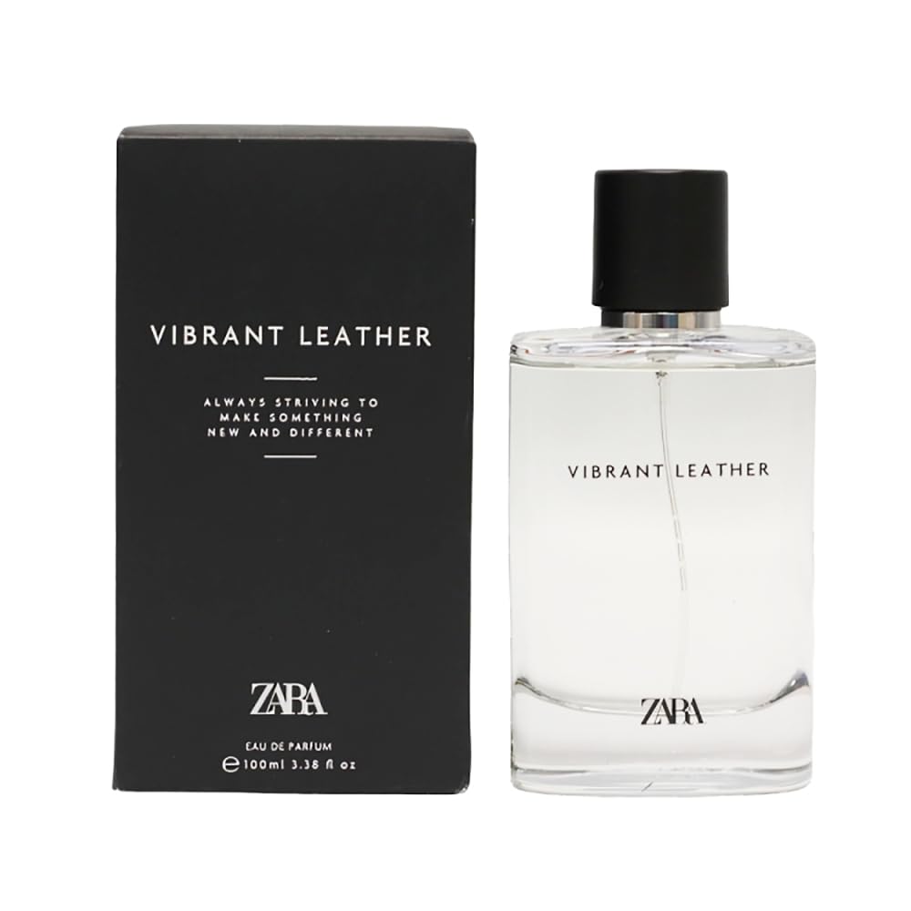 Zara Vibrant Leather bottle front view showcases premium masculine design for daily wear.