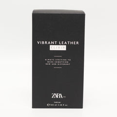 Zara Vibrant Leather Elixir packaging box highlighting premium presentation for gifting.