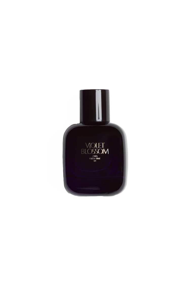 ZARA Violet Blossom bottle front view, showcasing elegant design and signature scent.