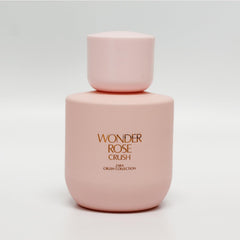 Close-up of pear and blood orange opening in Zara Wonder Rose Crush.