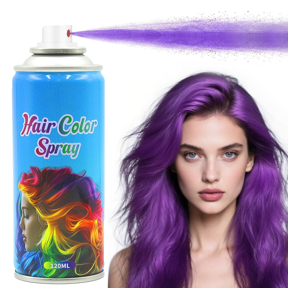 ZARICS purple hair spray bottle showing quick color change for cosplay