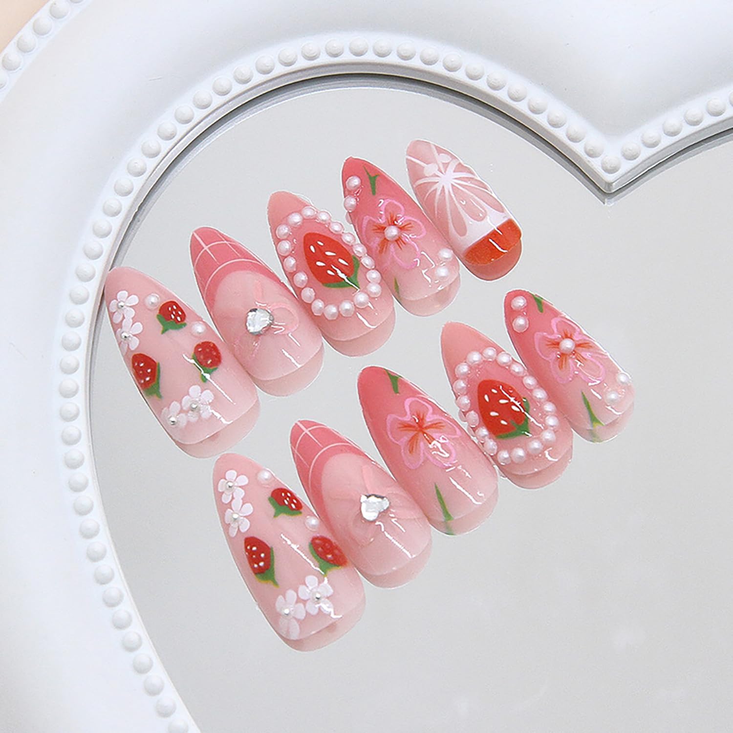 ZASKHLD almond medium nails ideal for everyday wear and style