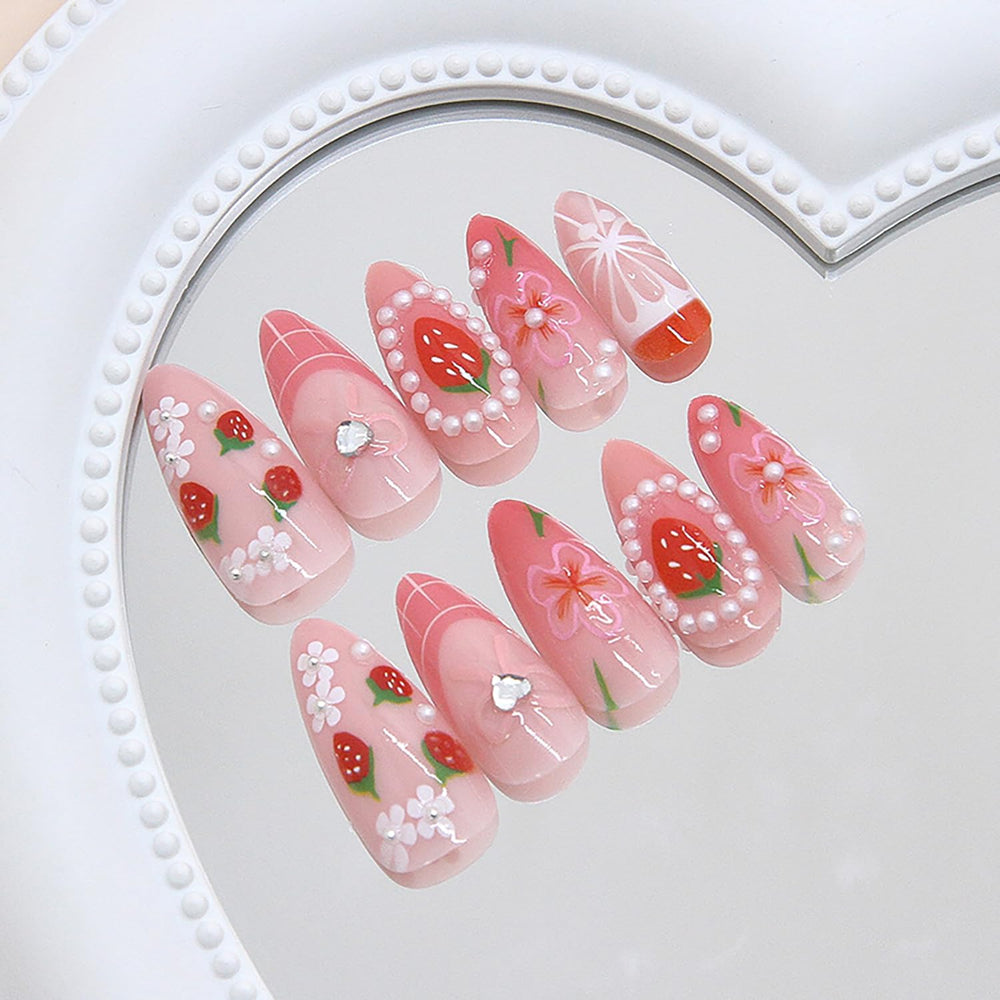 ZASKHLD almond medium nails ideal for everyday wear and style